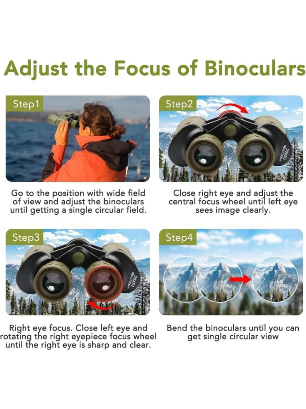 High-Powered 20x50 Waterproof Binoculars for Bird Watching, Travel & Stargazing